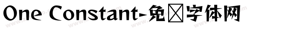 One Constant字体转换